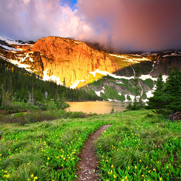 A Walk to the Lake, Backcountry of Glacier National Park - Landscape and National Park Photography by Daniel Ewert