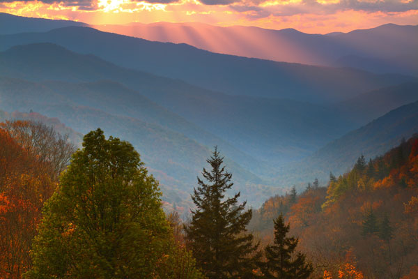 Autumn Blaze, Great Smoky Mountains National Park - Landscape and National Park Photography by Daniel Ewert
