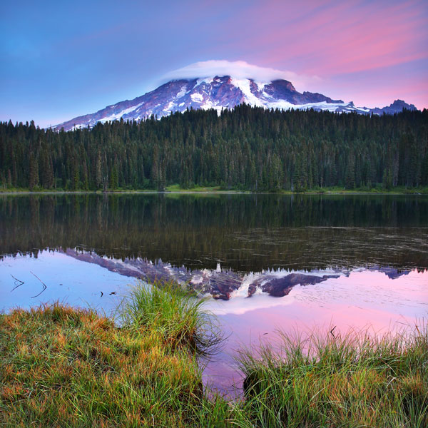 Sunrise Reflections, Mt. Rainier, Washington - Landscape and National Park Photography by Daniel Ewert