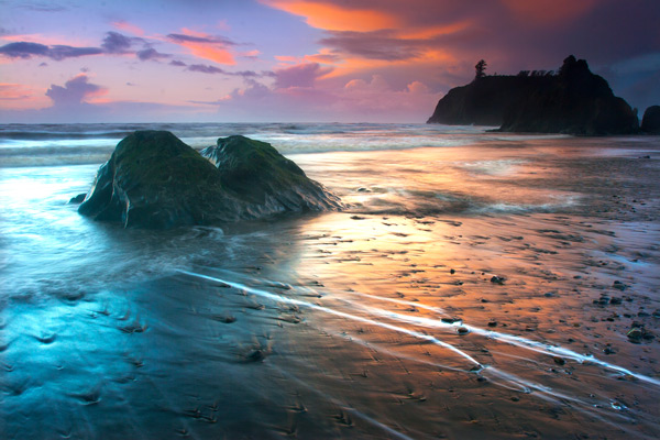 Pacific Coast Sunset in Olympic National Park - Landscape and National Park Photography by Daniel Ewert